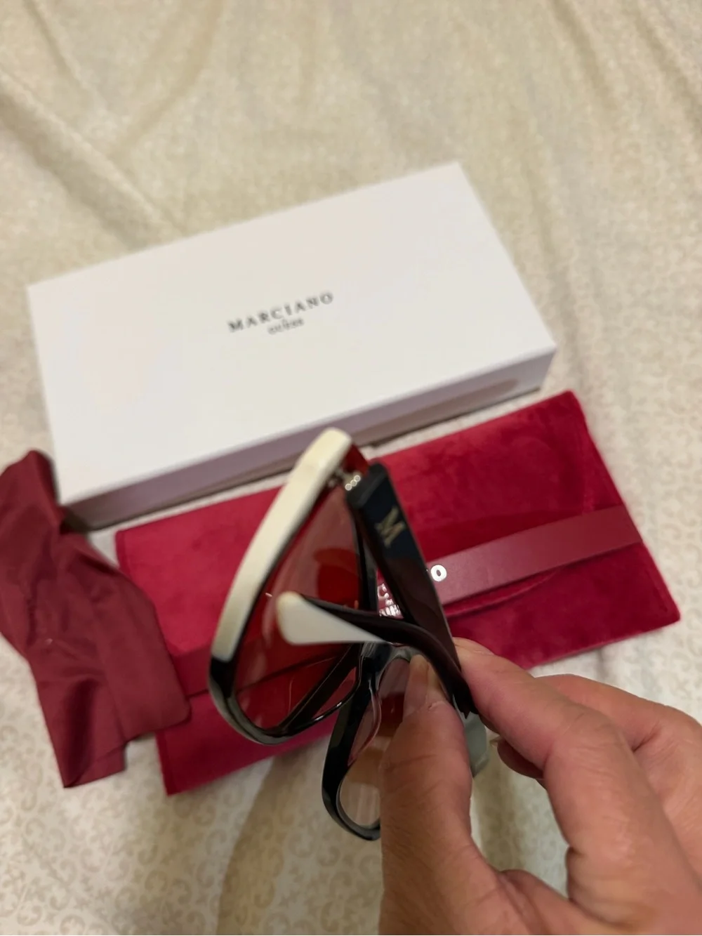 Marciano Black Sunglasses with Brown Gradient Lenses